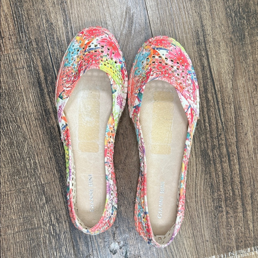 Gianni Bini Colorful Perforated Flats - Picture 6 of 11